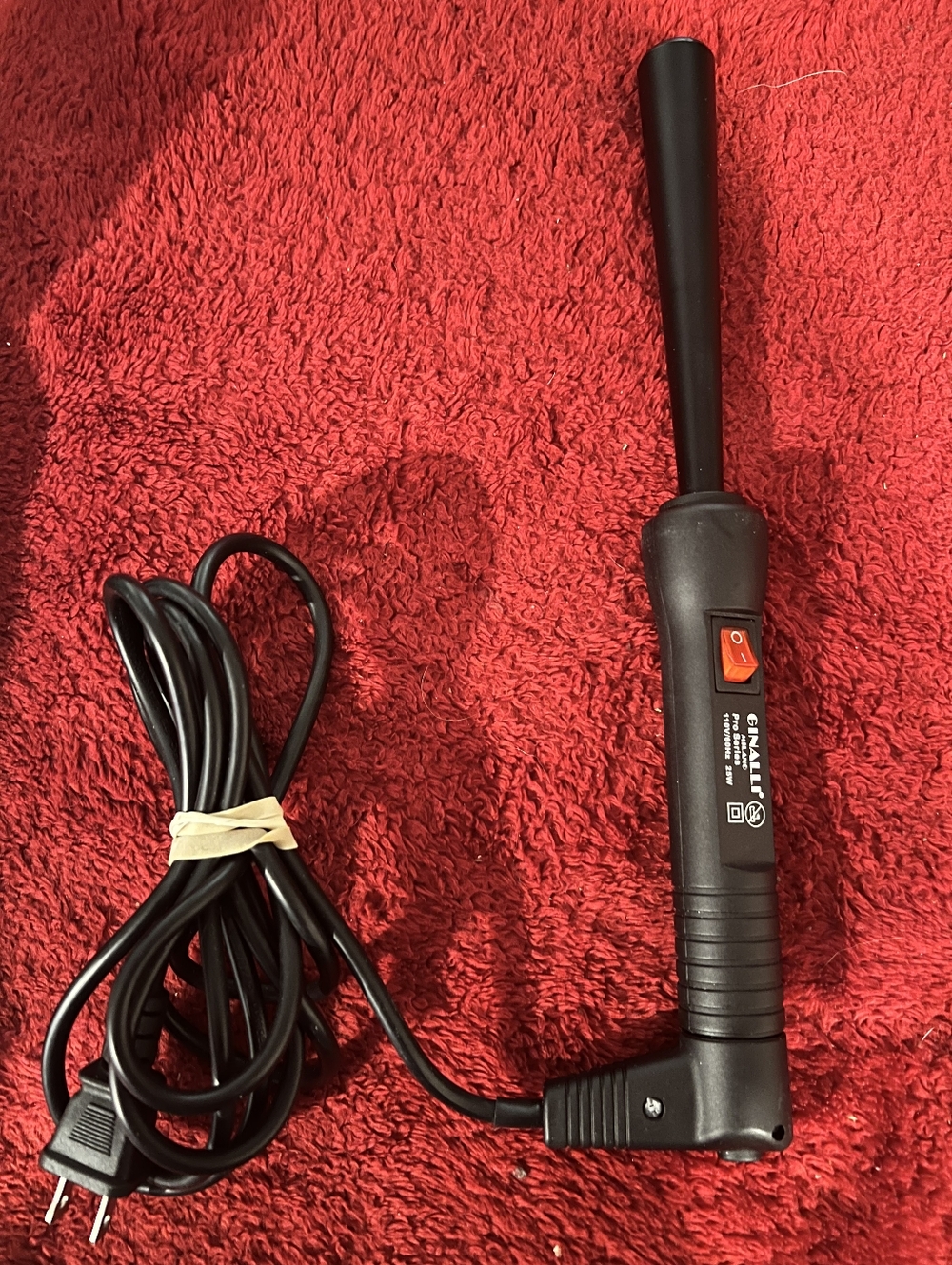 Slim Black Ceramic Tapered Curling Wand